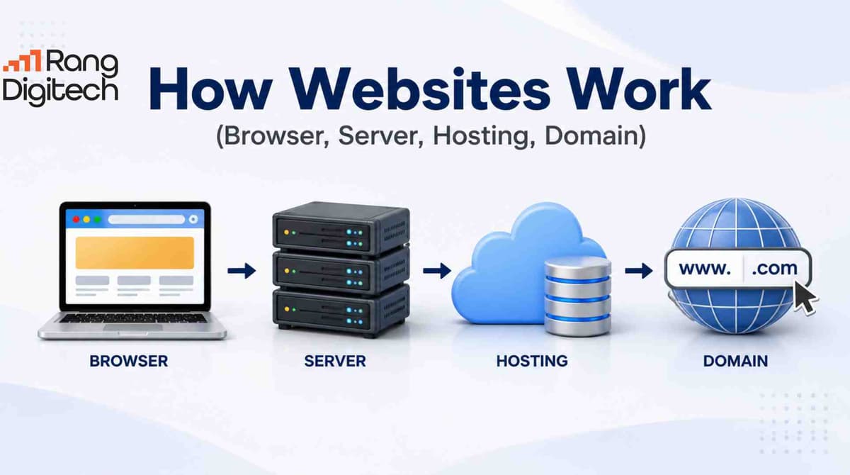 How the Websites Work: Domains, Hosting, Servers, Browsers